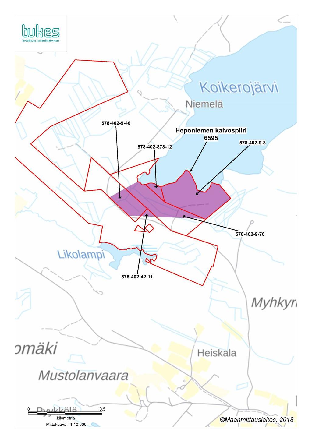 Liite 1b Heponiemen kaivospiirillä KaivNro 6595