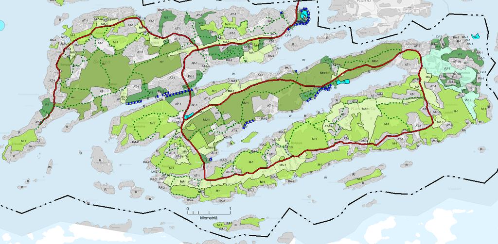 Virkistys ja ulkoilu, maaseutumaiset alueet Laajat yhtenäiset alueet maa- ja metsätalouden piirissä Virkistysalueiden kehittäminen, virkistyksen kanavointi Meren tai järven rantaan pääsy mahdollista