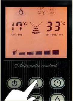 DIESEL-LÄMMITTIMET KÄYTTÖ LÄMPÖTILAN SÄÄTÖ Tässä tilassa käyttäjä voi asettaa haluamansa lämpötilan, minkä jälkeen lämmitin toimii automaattisesti ja käy tarvittaessa asetetun lämpötilan