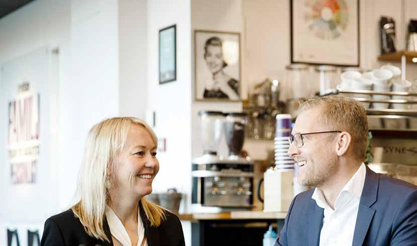 Hallituksen puheenjohtaja Kathrine Löfberg ja toimitusjohtaja Lars Appelqvist keskustelevat haasteista ja mahdollisuuksista.