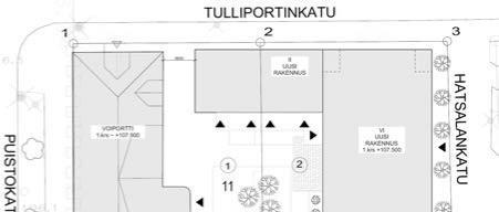 KORTTELI 4-11 / VALMISTELUVAIHEEN VAIHTOEHDOT VE1 JA VE2 / ASEMAPIIRUSTUS Valmisteluvaiheen vaihtoehdot VE1 ja VE2 Valmisteluvaiheen vaihtoehdot ovat tämän selostuksen liitteinä 3.3-3.