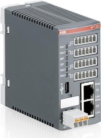 9 KUVIO 11. MTQ22 Ethernet-moduuli (ABB UMC100.3 2015.) MTQ22-moduuliin voidaan kytkeä enintään 4 UMC100.3 pääyksikköä.