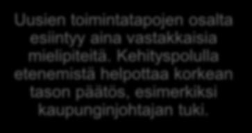 Tällöin palvelun käyttöönottoa edeltää pitkäjänteinen vuorovaikutus- ja viestintäprosessi.