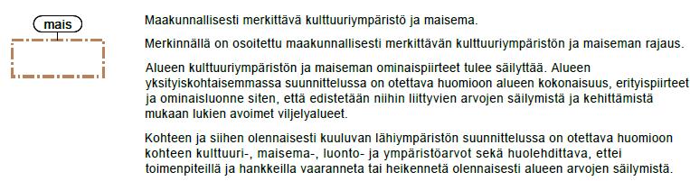 aluetta (AR) sekä kapea kaistale asuin- ja liikerakennusten aluetta (AL). Alueella kulkee myös kevyen liikenteen reitti sekä yhdystie.