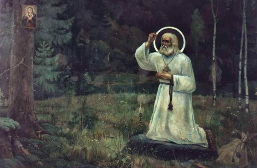 Serafim Sarovilainen kuvattuna