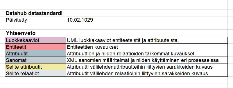 Datastandardi Datahub Data Standard v 1.