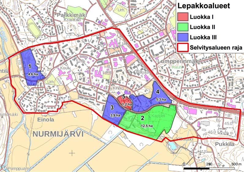 6.2.2. Luokka II: Tärkeät ruokailualueet ja siirtymäreitit Tärkeäksi ruokailualueeksi katsotaan alue, jolla esiintyy säännöllisesti saalistavia lepakoita tai runsaasti saalistavia lepakoita tiettyyn