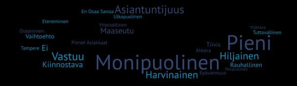 Mitä vastaajille tulee ensimmäisenä mieleen
