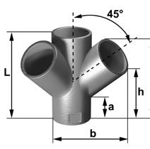 Kaksoishaarayhde 88 SMU Plus S155 382 0220 550 100 230 243 179 69 49 15