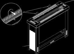 Heater Assembly The heater comes in a set with a water accessory: water funnel, holder, hose and water distribution tube. Mounting brackets are also enclosed.