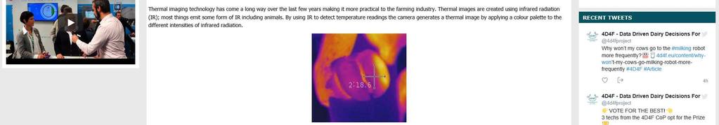 started with thermal imaging in the dairy sector and as we find more