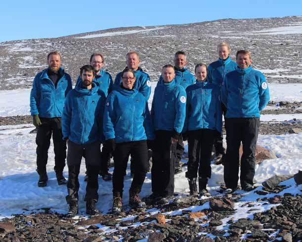 Suomen Etelämanner-tutkimusohjelman FINNARP 2018 retkikunta Finnish Antarctic Research Program FINNARP 2018 expedition Kuvat Photos: FINNARP / Priit Tisler FINNARP 2018 retkikunta vasemmalta