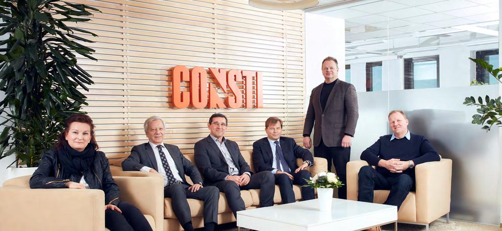 CONSTI YHTIÖT OYJ HALLITUS CONSTI YHTIÖT OYJ HALLITUS HALLITUS Kuva: Pasi Salminen Hallituksen jäsenet vasemmalta oikealle: Niina Rajakoski, Erkki Norvio, Pekka Salokangas, Tapio Hakakari, Petri