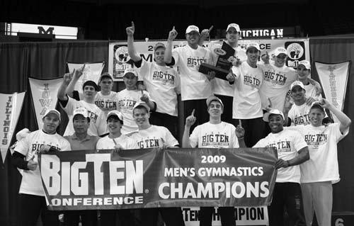 Sophomore Paul Ruggeri was crowned the NCAA high bar champion for the second consecutive year and won his first national title on parallel bars, while earning All-America laurels on four events.