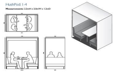 HushPod4 2000 x 2200 x 1200 mm