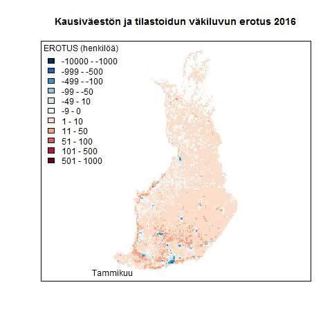 Monipaikkaisuus Yleisesti kaupunkien väkiluku yliarvioidaan maaseudun väkilukua aliarvioidaan.