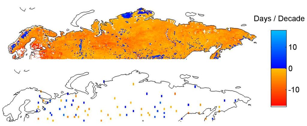 the coefficient of slope is presented for ground reference data and spaceborne derived estimates.