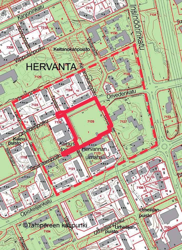 TAMPEREEN KAUPUNKI 17.10.2017 HERVANTA, Orivedenkatu 11, Valtaraitti 12, pysäköintialue asumiskäyttöön. Asemakaava nro 8668 Diaarinumero: TRE: 8669/10.02.