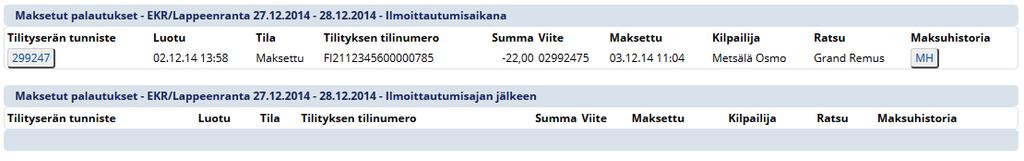 Paina lopuksi Palauta valinnat.