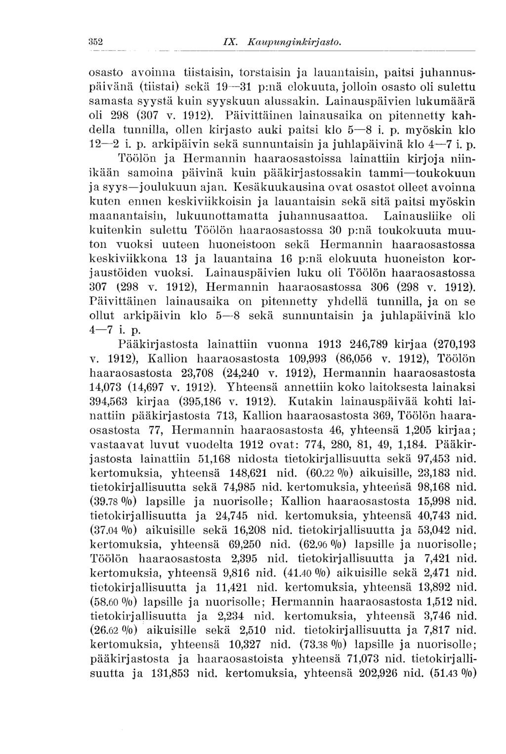 358 IX. Kaupunginkirjasto.