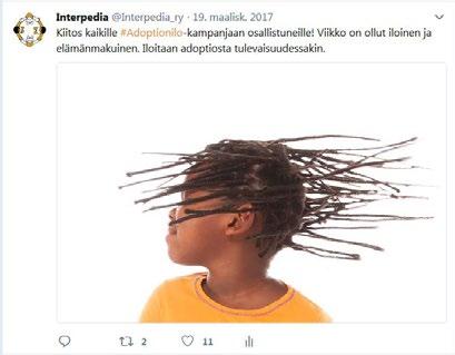 Viikon aikana adoptiojärjestöt, -perheet ja adoptoidut jakoivat sosiaalisessa mediassa tarinoita adoptioarjesta. Kampanja onnistui hyvin, joten sitä päätettiin jatkaa myös seuraavana vuonna.