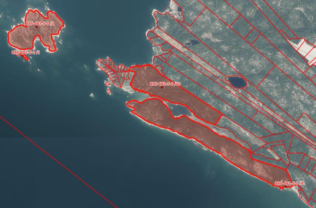 Kaava-alue ilmakuvassa (punaisella): Lähde: Kiinteistötietopalvelu, Maanmittauslaitos 2.