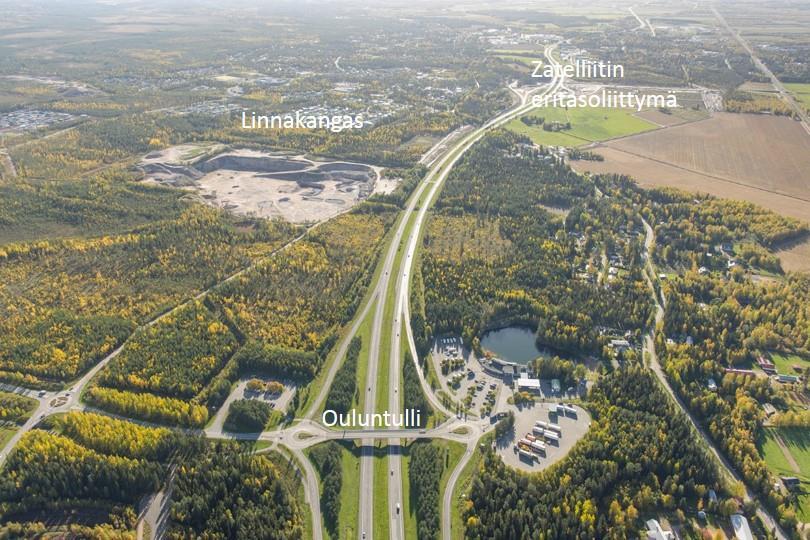 FCG Finnish Consulting Group Oy Kaavaselostus 28 Viistoilmakuva Ouluntullista kohti etelää.