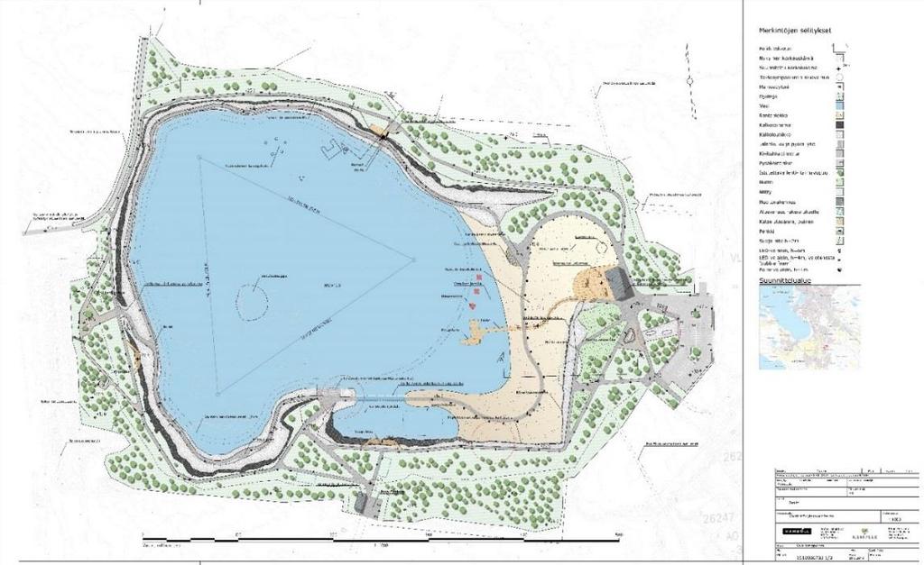 Linnakallion virkistysalueesta on laadittu kehitys- ja yleissuunnitelmia (Linnakallion louhosalueen yleissuunnitelma 2013 ja Linnakallio Master Plan 3.11.2015).