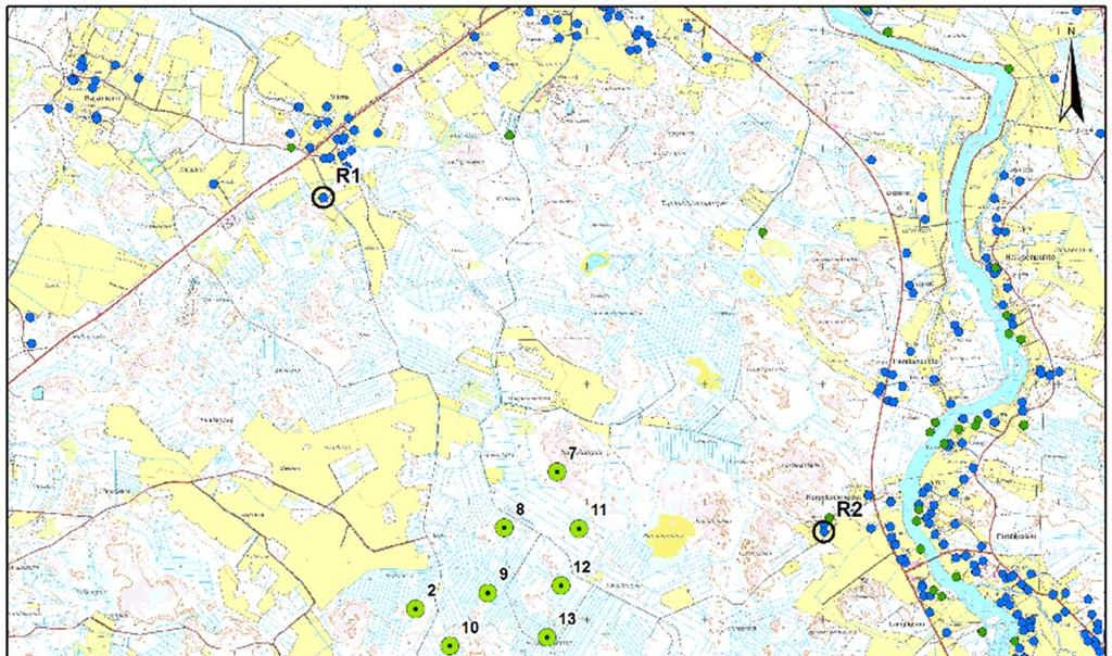 VÄLKEMALLINNUS 3 aina maksimaalinen määrä. Worst case laskennan vuosiarvot eivät siten vastaa todellista vuosittaista välkevaikutusta tuulivoimaloiden ympäristössä.