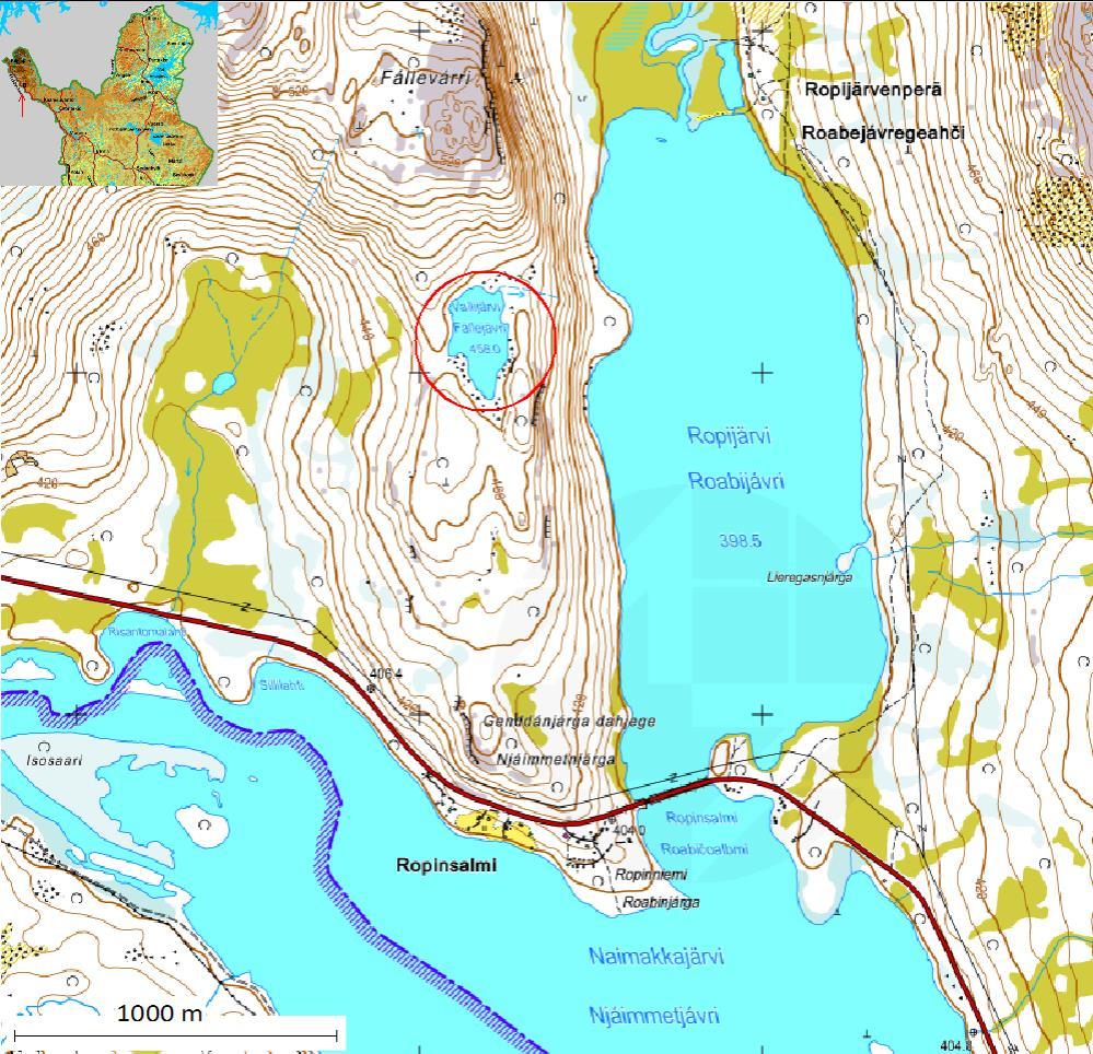 Kuva 4. Vallijärvi sijaitsee Ropinjärven länsipuolella noin 420 metrin korkeudella merenpinnasta. 4 Kuva 5.