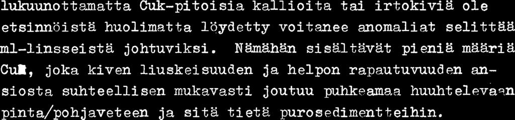 Toiaaalta saattaa voimakkassti virtawiasa puroissa veden kuljetus ja lajitustya upamuodostumineen aiheuttaa M:n maarm kasvua sellaiseenkin paikkaan, jossa mikrolohkareita ei j