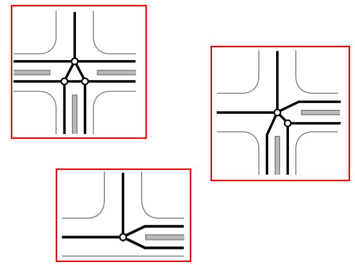LIITE 2 Keskilinjageometrian tuottaminen tien ja 29 kadun suunnittelussa - Toimintaohje Kuvassa 22 on esitetty menetelmät muiden yleisimpien liittymätyyppien osalta.