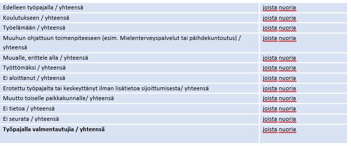 53 a. Vuonna 2018 työpajalla olleiden