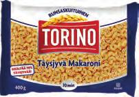 86959 *6411200102670* Torino Tricolori Simpukka 425 Säilyvyys: 913 vrk DurumVEHNÄjauho, vehnäkuitu, tomaattijauhe,