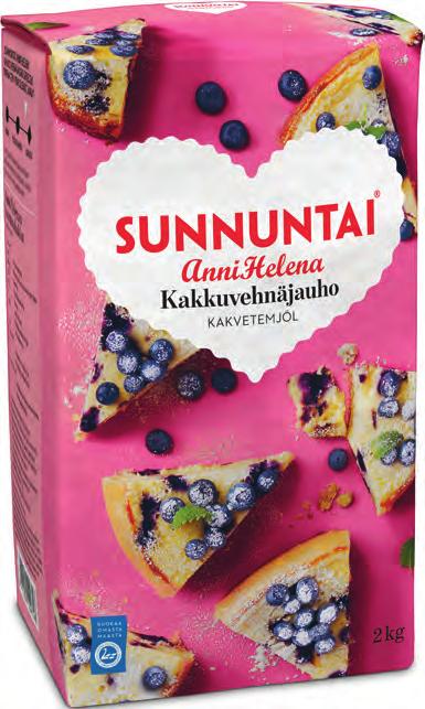 Ensimmäisinä uudet raikkaat pakkaukset saavat AnniHelena Kakkuvehnäjauho, Rouheinen