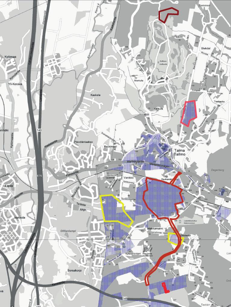 TM 3 BA 4 BA 2A TM 1 TM 5 TM 2 Talman ja Bastukärrin asemakaavoituskohteet kaavoitusohjelmakaudella 2019-2023.