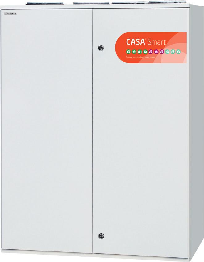 Tekniset tiedot CASA W9 Smart CASA Smart The new more intelligent indoor climate Swegon CASA W9VR9S1H W9VR9S11H A Lisätietoa ProCASAsta procasa.swegon.