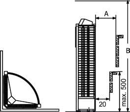 Heater installation The heater can be placed wherever in the sauna, but for safety and convenience, follow the minimum safety distances as provided below (See page 9).