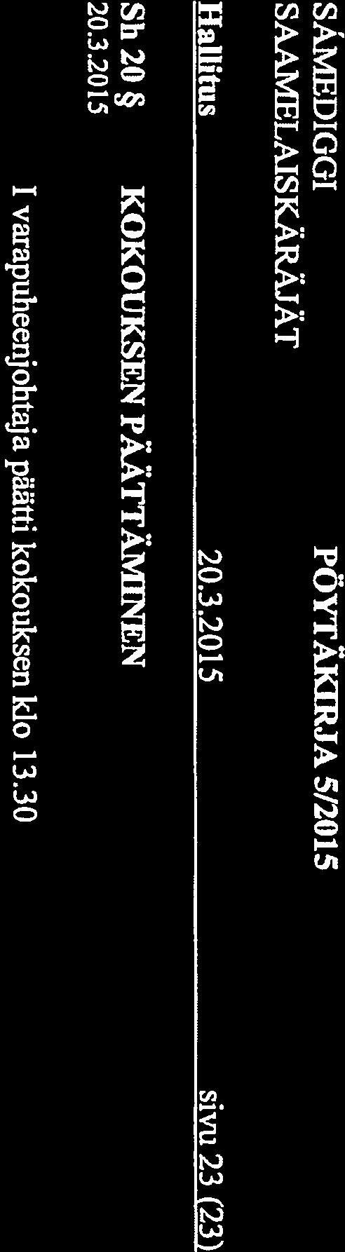 SÄMEDIGGI PÖYTÄKIRJA 5/2015