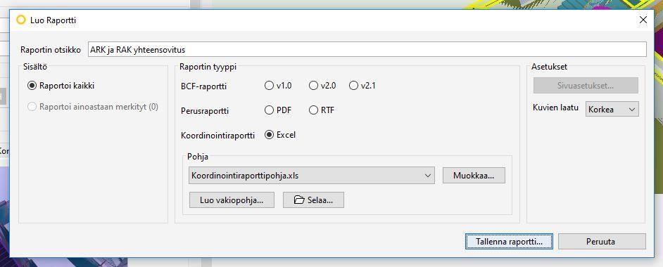 57 (59) raportin sisällön (Kuva 22). Raportti sisältää ilmoitukset, kommentit ja kalvot. Numerot viittaavat SMC mallin esityksen kalvonumeroihin.