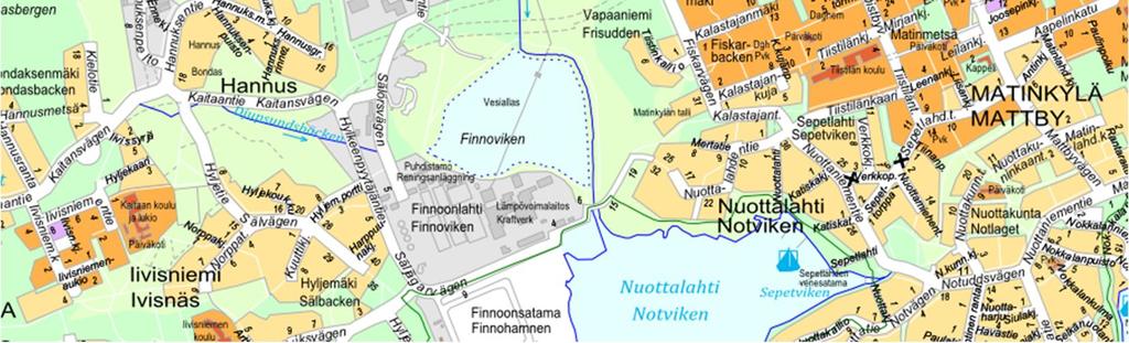 Länsiväylä (kt 51) on lähimmillään noin 600 metrin etäisyydellä kaava-alueesta. Länsiväylän varrella on suunnittelualueen kohdalla meluntorjuntaa.
