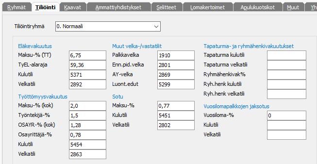Palkansaajien päivärahamaksu Yrittäjien päivärahamaksu 1,54% (1,53%