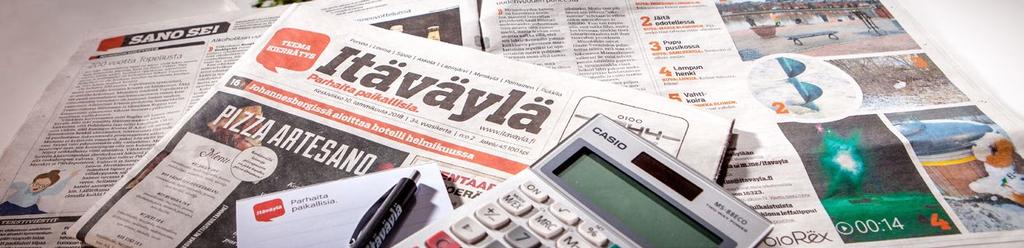 MEDIATIEDOT 2019 - PRINTTI PARHAAT MÄÄRÄPAIKAT Etusivu 1,5x70 Silmäkulma 181 Etusivu 6x140 824 Etusivu 4x140 Etusivu 2x140 349 Etusivu 2x155 349 Etusivu 4x155 Etusivu 3x140 515 Etusivu 3x155 515