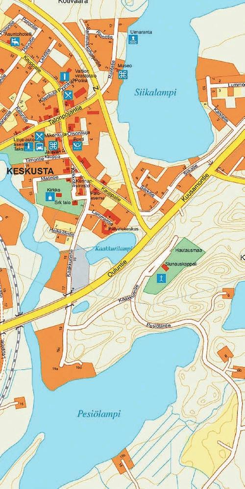 2 3 11 15 Jokijärvi 10 4 14 1. Hotelli Herkko, Herkonmäen kesäteatteri ja Satupolku Taivalvaarantie 2 2. Kotiseutumuseo, Rantatie 3 3. Jalavan Kauppa, Mikonkuja 2 4. Kalle Päätalon tori 5.