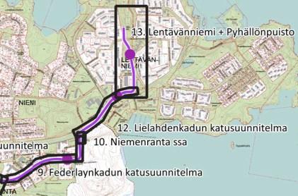 Tilaajan tavoitteet osan 2 raitiotiejärjestelmälle kaduittain Raitiotieallianssin toimitussisältö Federleynkatu ja Kehyskatu Raitiotie sekakaistoilla, ajoratapysäköinti kielletty, tonttiliittymien