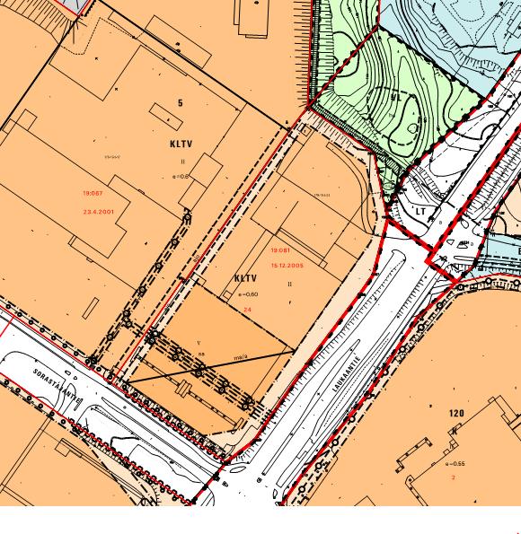 19:099 / SORASTAJANTIE 2 / ASEMAKAAVASELOSTUS 27.10.2016 (9) Voimassa olevat asemakaavat Asemakaavassa tontti on liike-, teollisuus- ja varastorakennusten korttelialuetta KLVT.