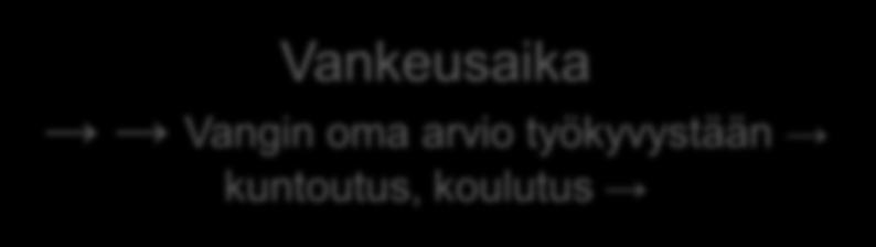 kunnan palvelut Työ- ja toimintakyvyn arviointi vankeusaikana Esitiedot Sairaanhoitajan tulohaastattelu lääkäri työnjohtajat hammas -lääkäri vartijat Vankeusaika Vangin oma arvio työkyvystään