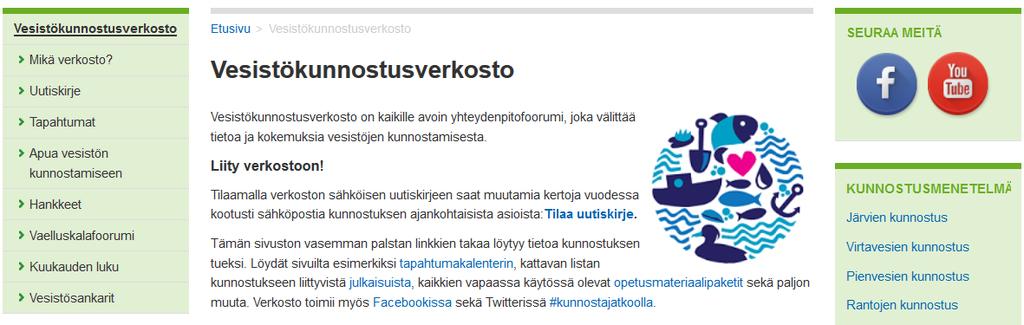 ylläpitämältä sivustolta kunnostustietoa jo löytyy