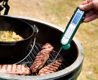 Dual Probe Remote Thermometer Mittaus on tietoa. Langattomalla lämpömittarilla mittaat ainesten ydinlämpötilan ja EGGin sisälämpötilan asteen tarkkuudella.