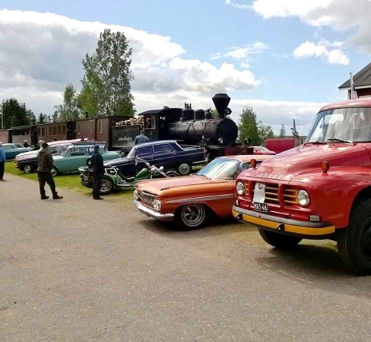 Minkiön mobiilipäivä Höyryjuna-ajelua ja vanhoja automobiileja Juhannus Tule Minkiön asemalle ja höyryjuna -ajelulle